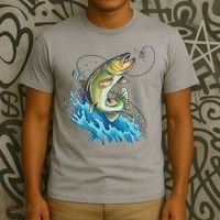 Bass Fishing Water T-Shirt thumb 3