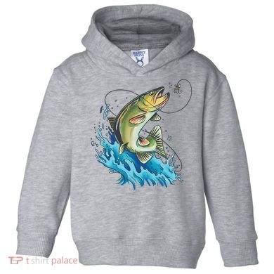 Bass Fishing Water Toddler Hoodie