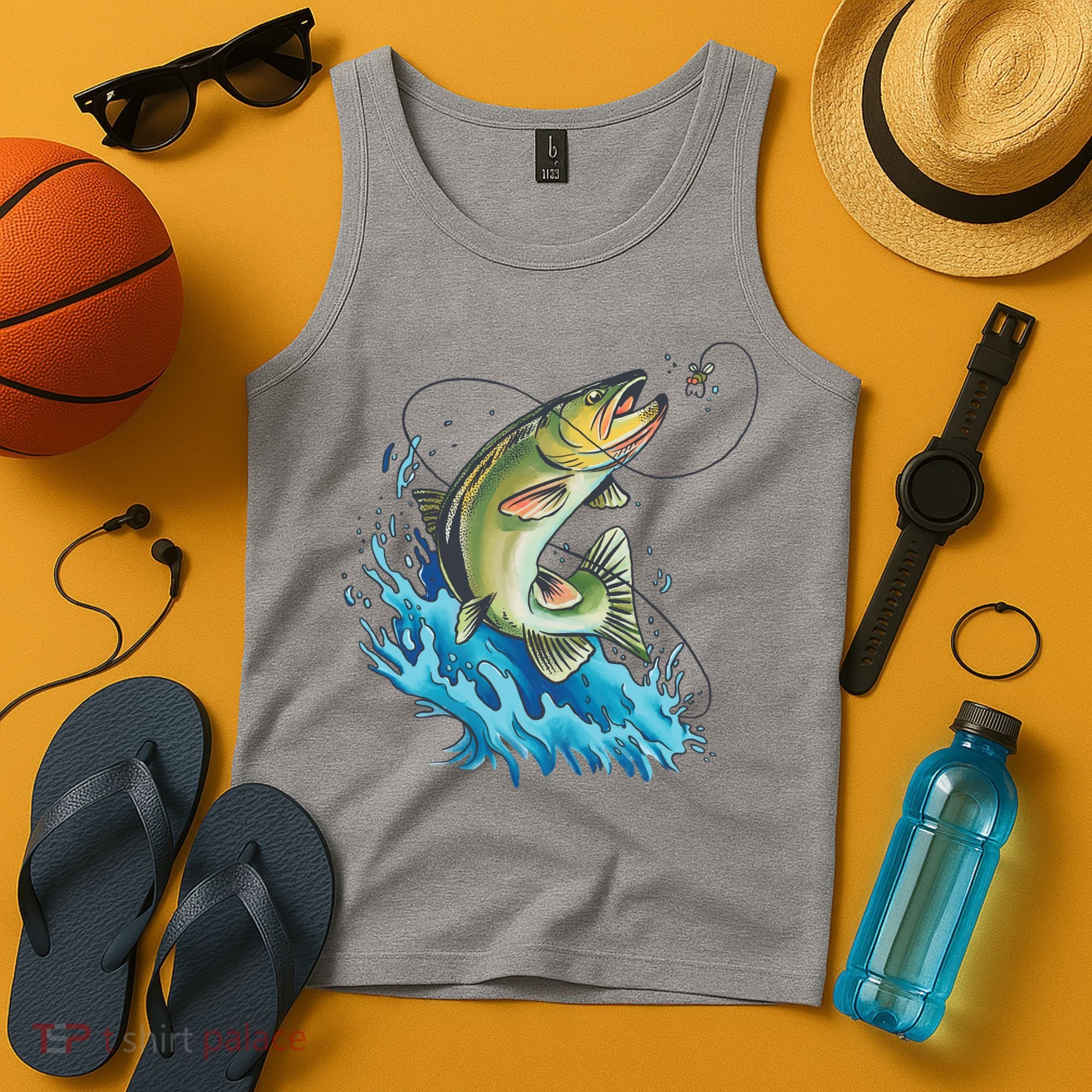 Bass Fishing Water Tank Top