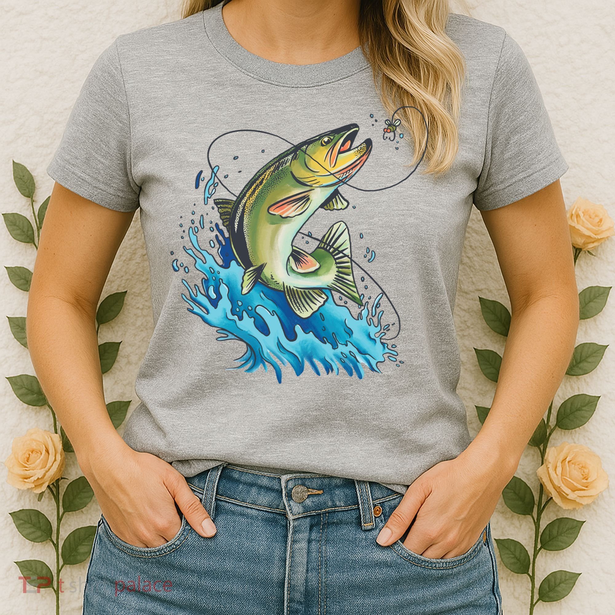 Bass Fishing Water Women's T-Shirt