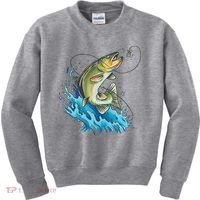 Bass Fishing Water Kids Sweatshirt thumb 0