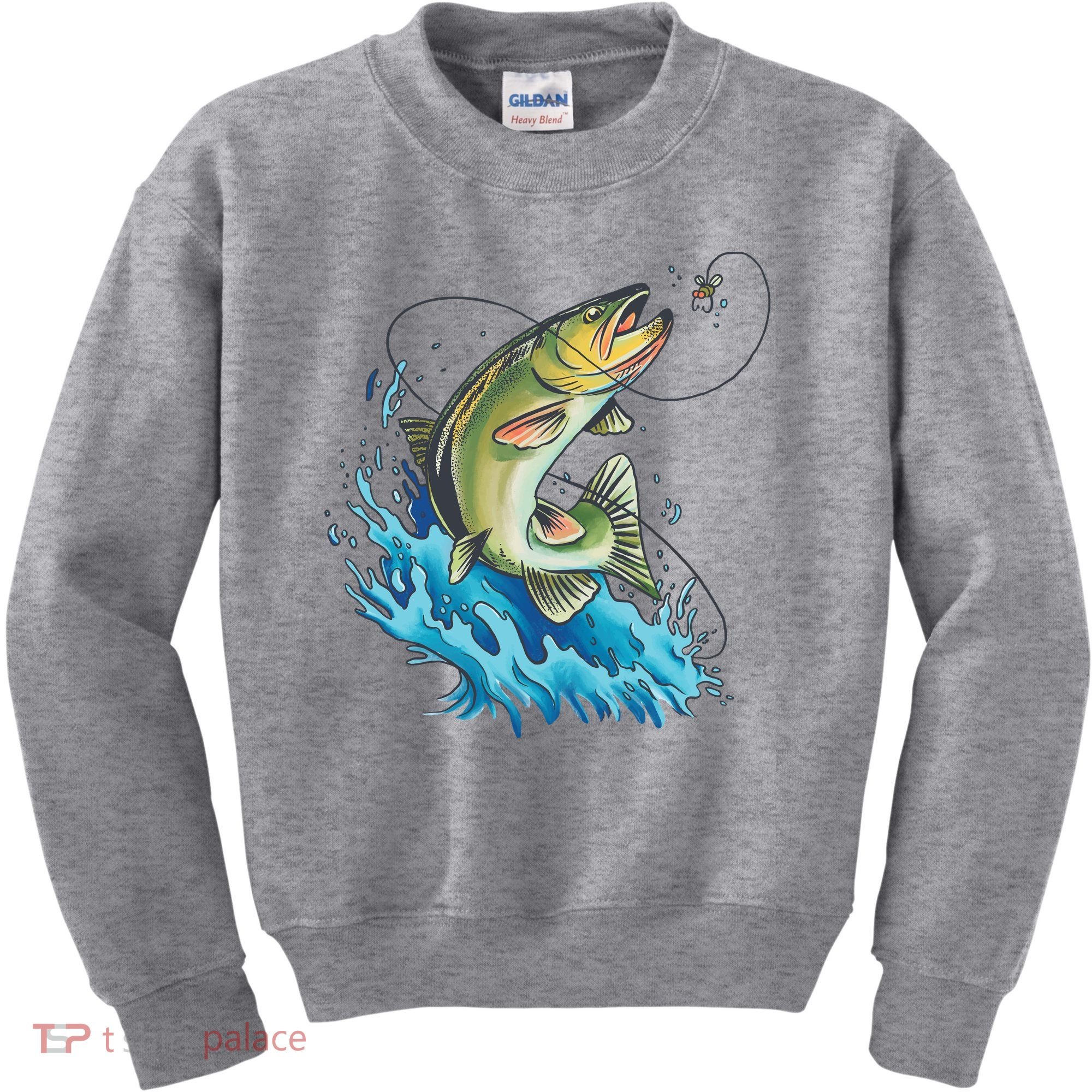 Bass Fishing Water Kids Sweatshirt