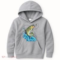 Bass Fishing Water Kids Hoodie thumb 0