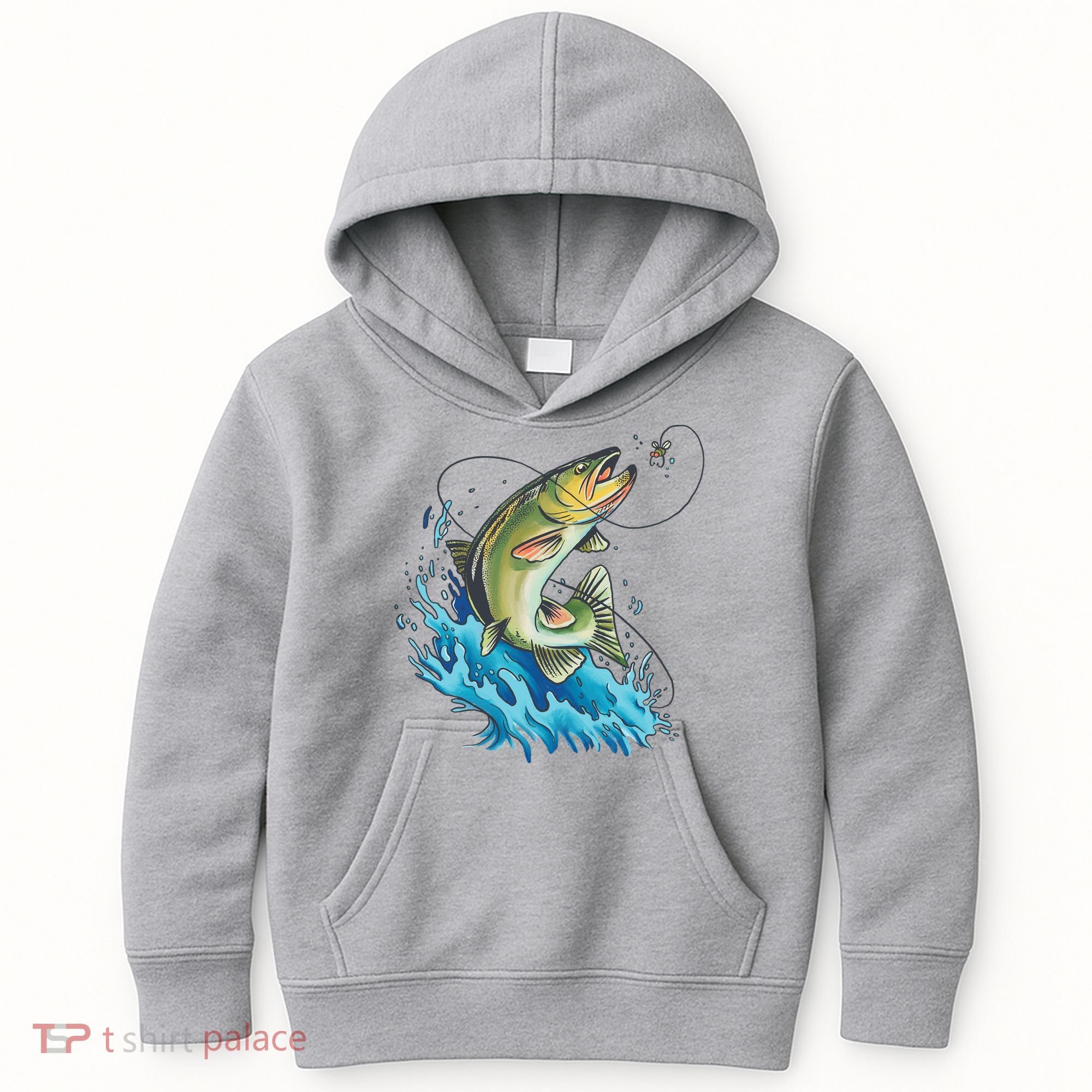 Bass Fishing Water Kids Hoodie