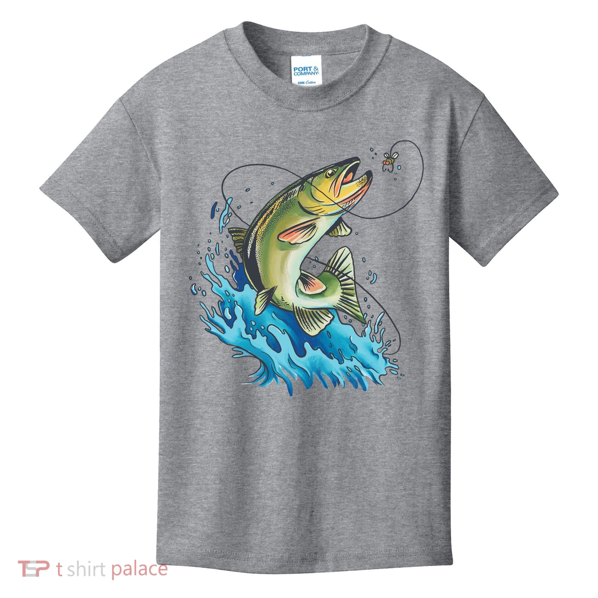 Bass Fishing Water Kids T-Shirt