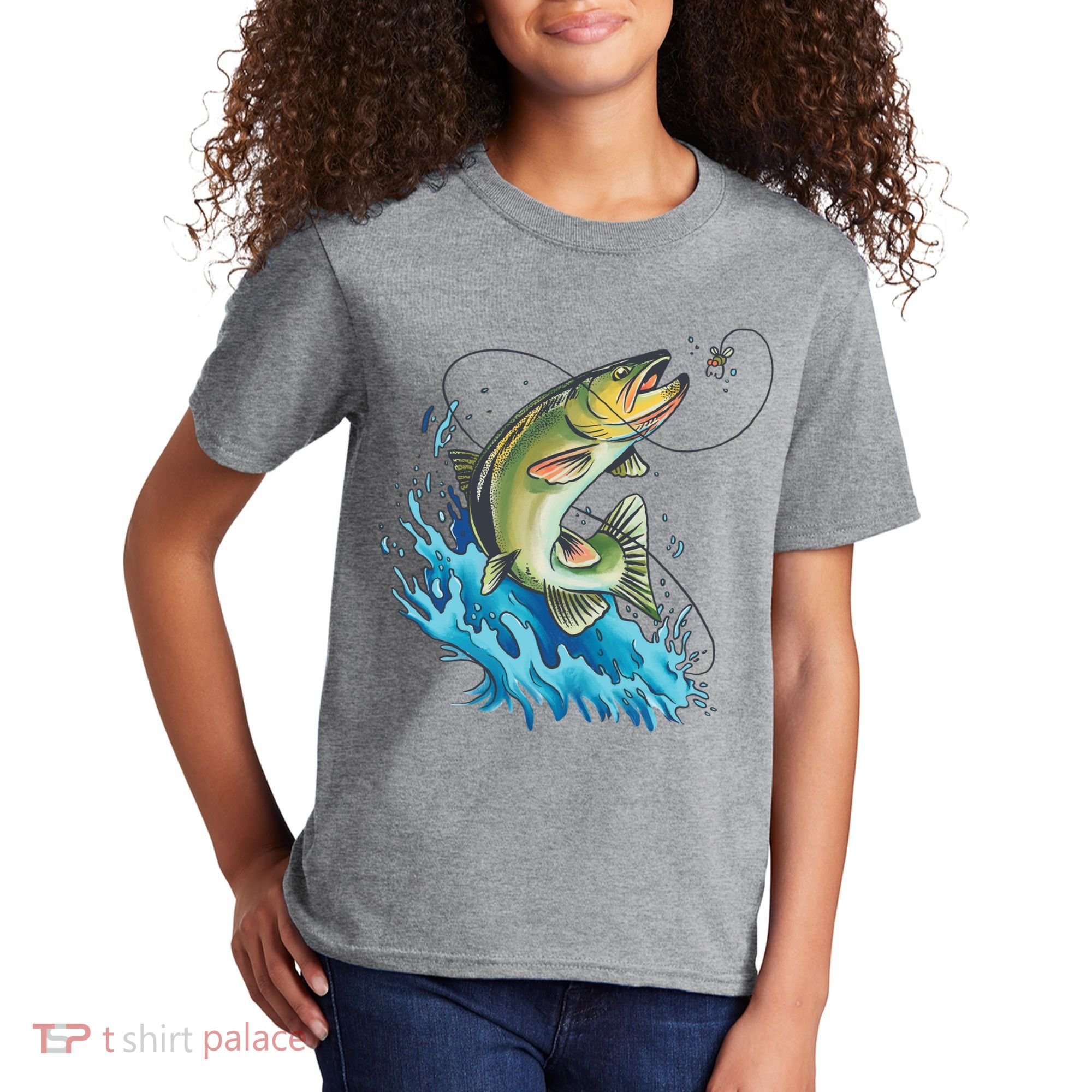 Bass Fishing Water Kids T-Shirt
