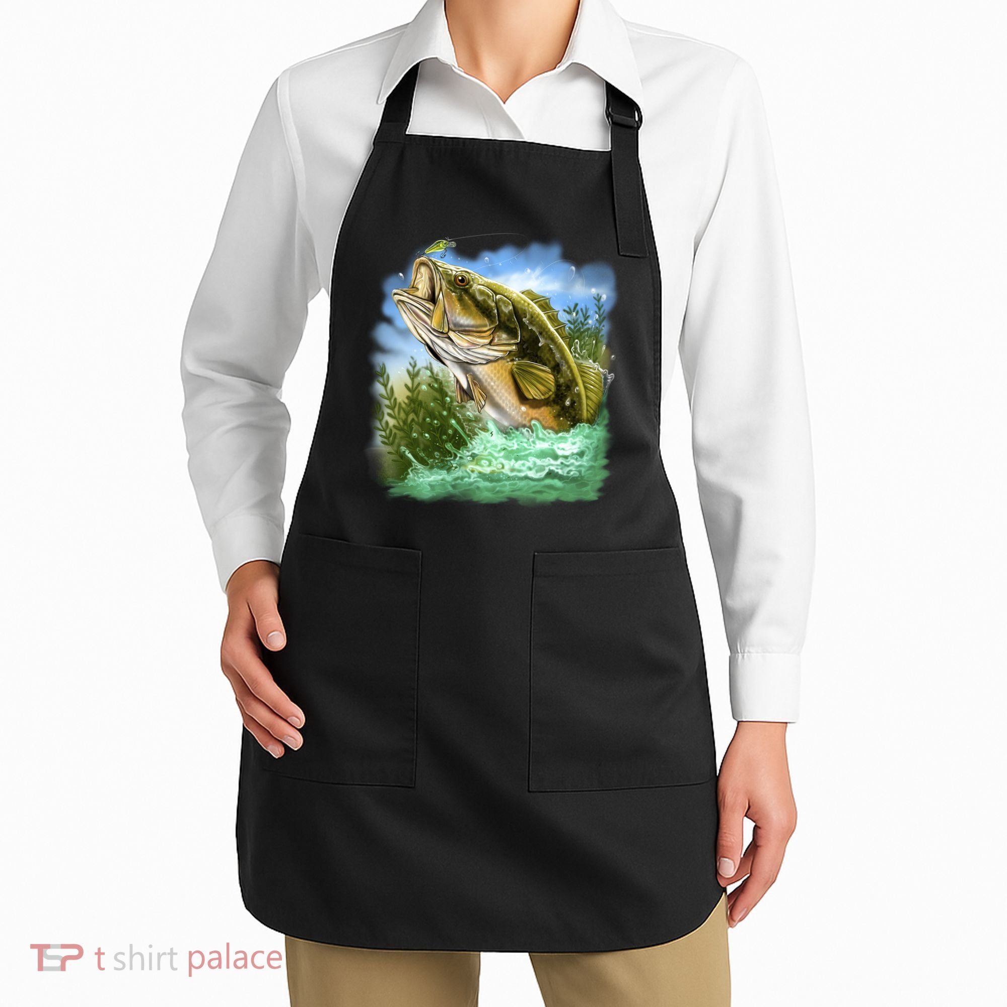 Bass In Action Apron