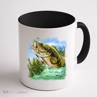 Bass In Action Coffee Mug thumb 1