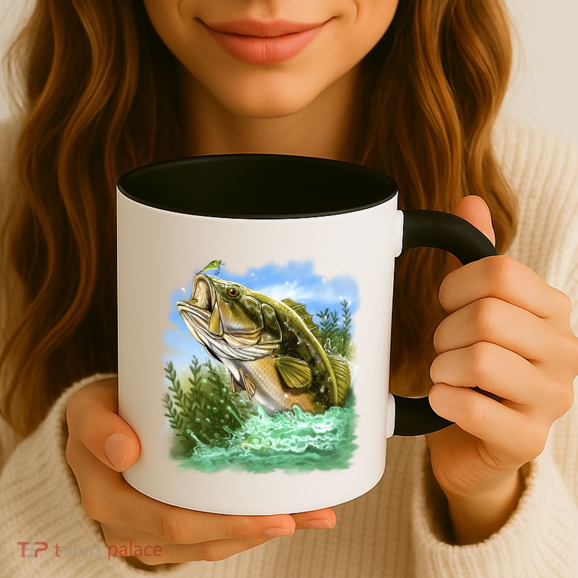 Bass In Action Coffee Mug