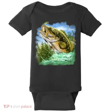 Bass In Action Baby Bodysuit