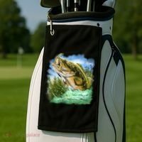 Bass In Action Golf Towel thumb 2