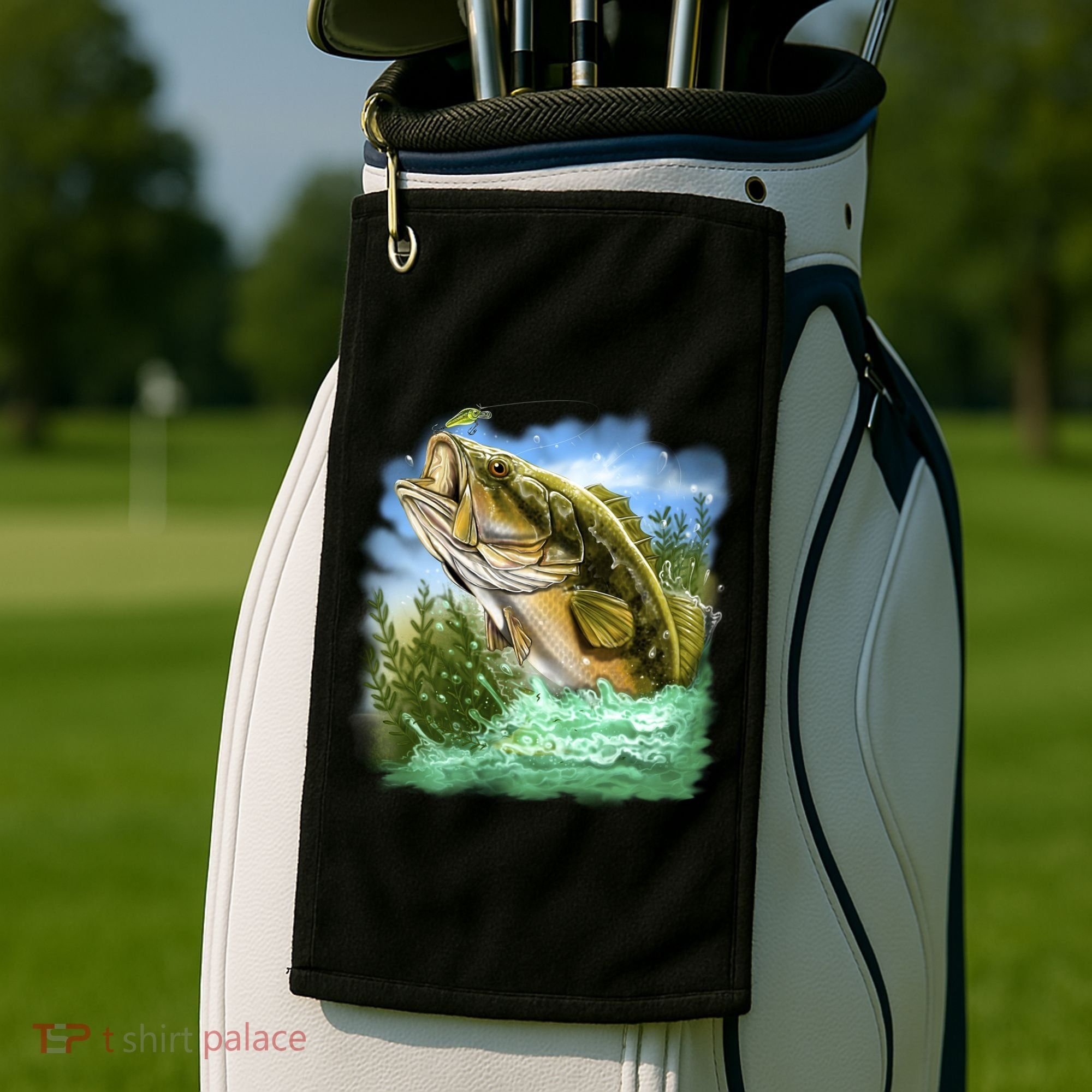 Bass In Action Golf Towel