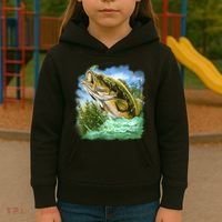 Bass In Action Kids Hoodie thumb 3