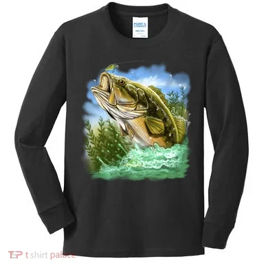 Bass In Action Kids Long Sleeve Shirt