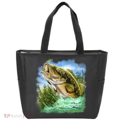Bass In Action Tote Bag
