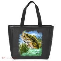Bass In Action Tote Bag thumb 0