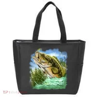 Bass In Action Tote Bag thumb 0