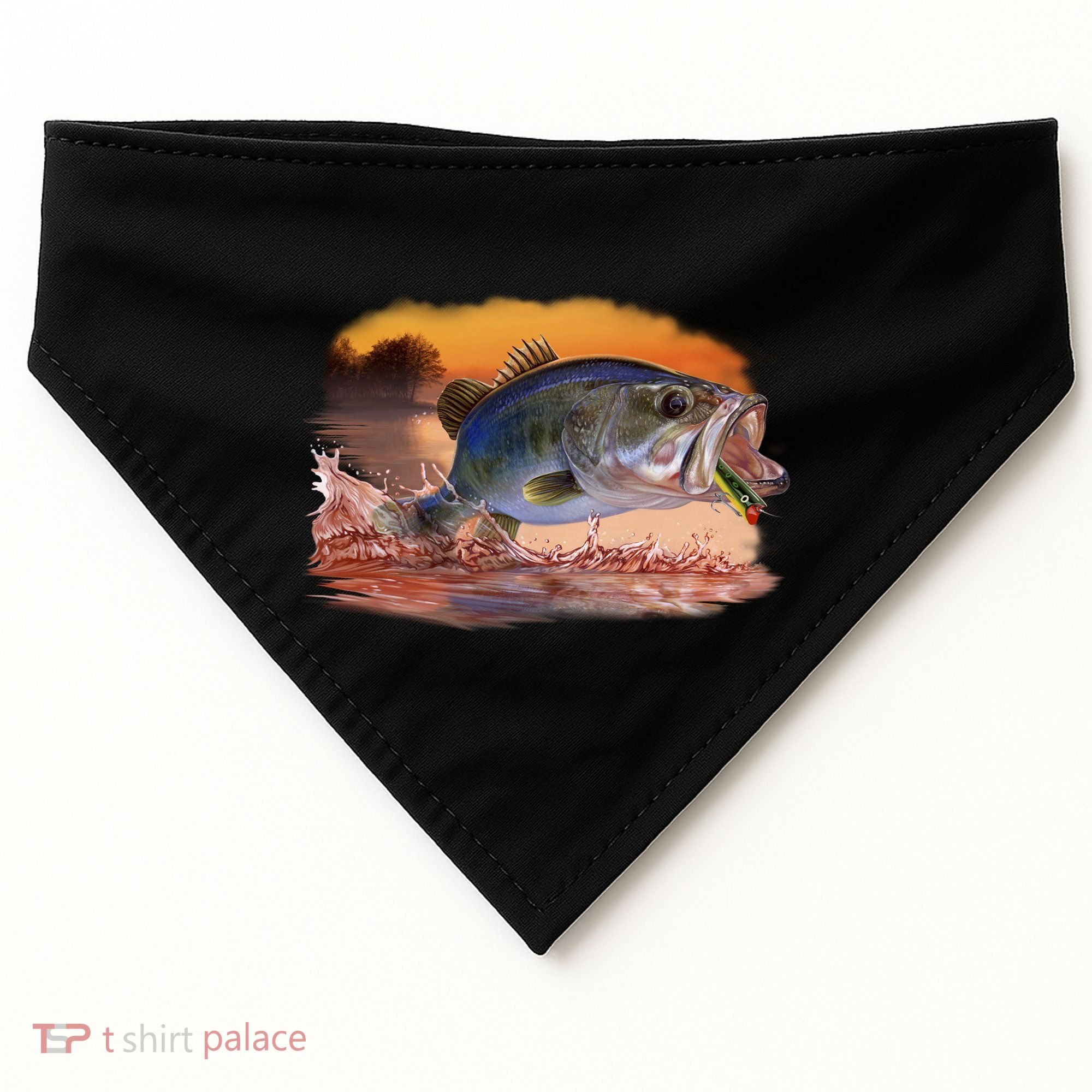Bass Leaping USA-Made Doggie Bandana