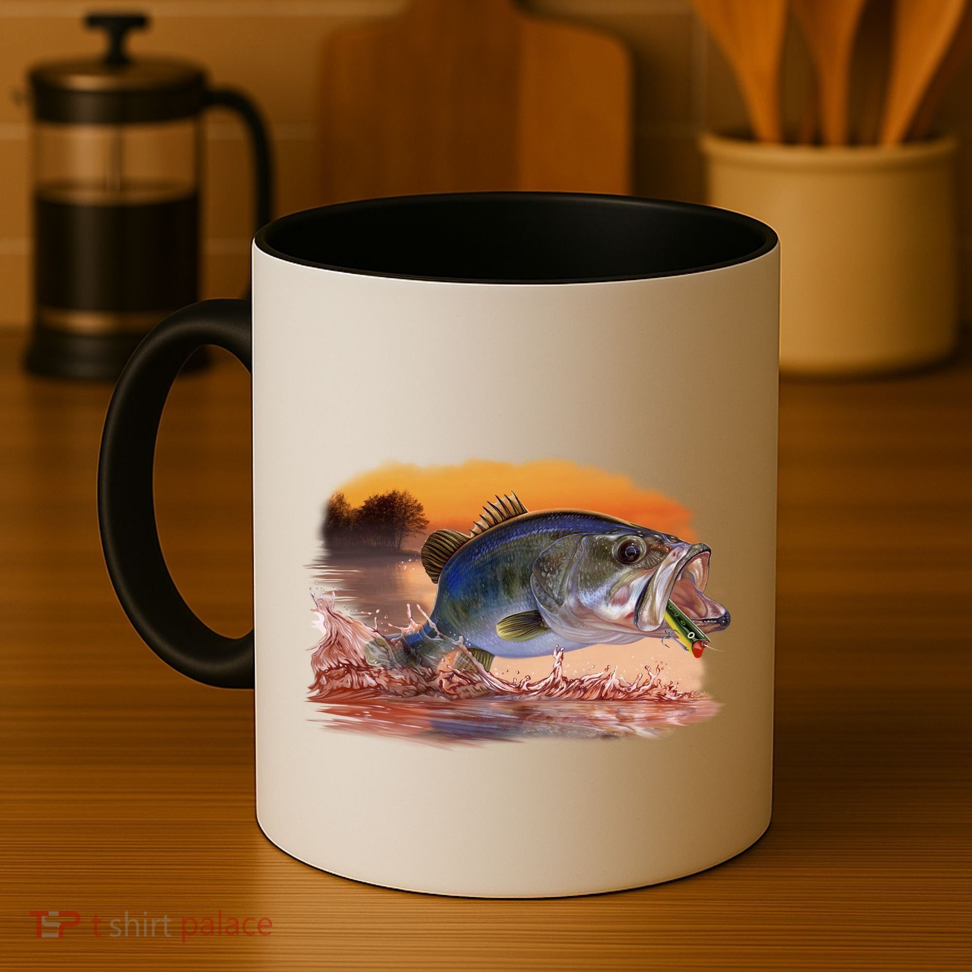 Bass Leaping Coffee Mug
