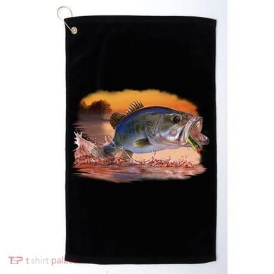 Bass Leaping Golf Towel