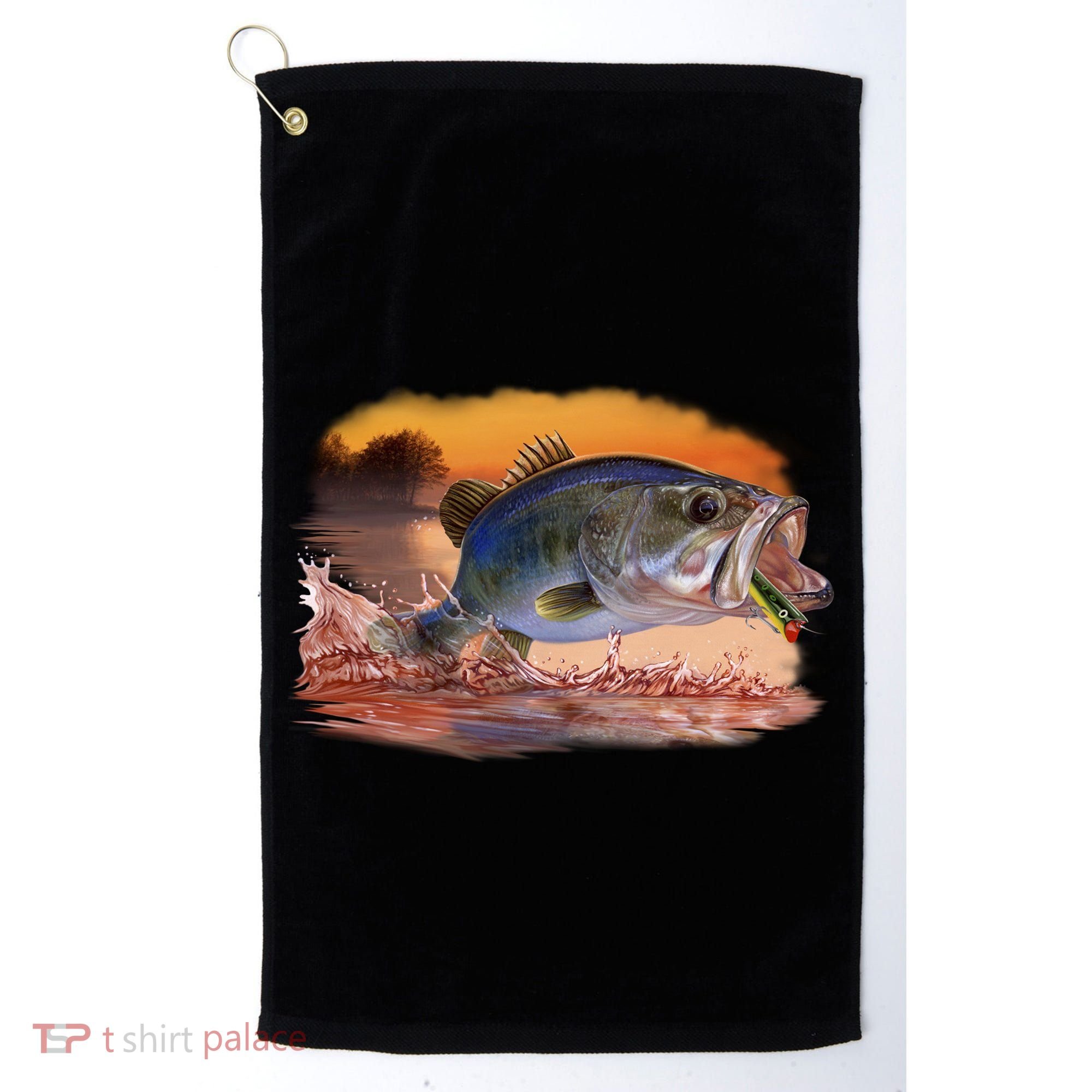 Bass Leaping Golf Towel