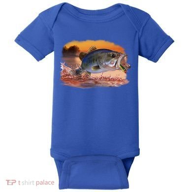 Bass Leaping Baby Bodysuit