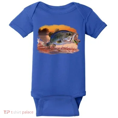 Bass Leaping Baby Bodysuit