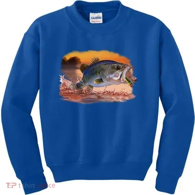 Bass Leaping Kids Sweatshirt