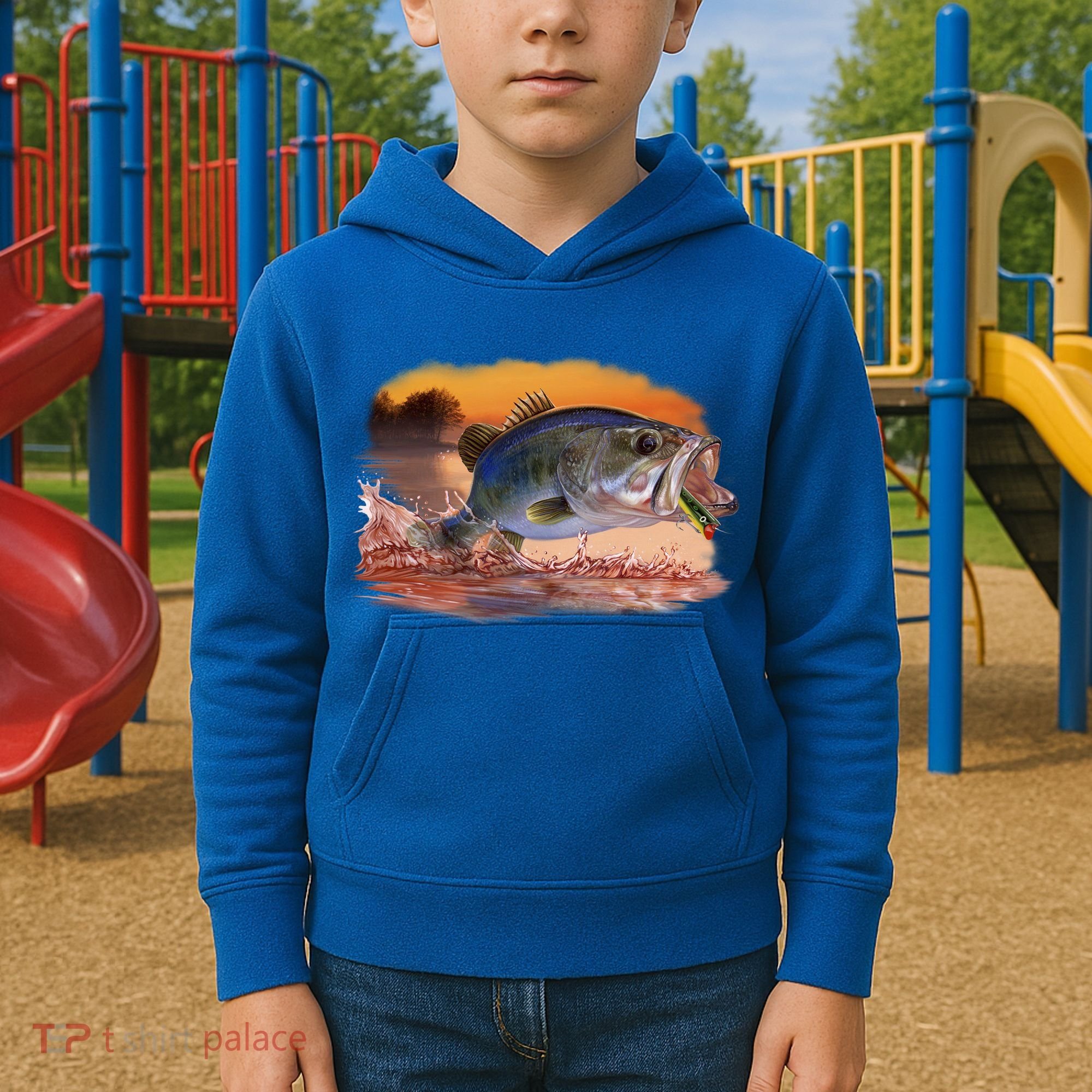 Bass Leaping Kids Hoodie