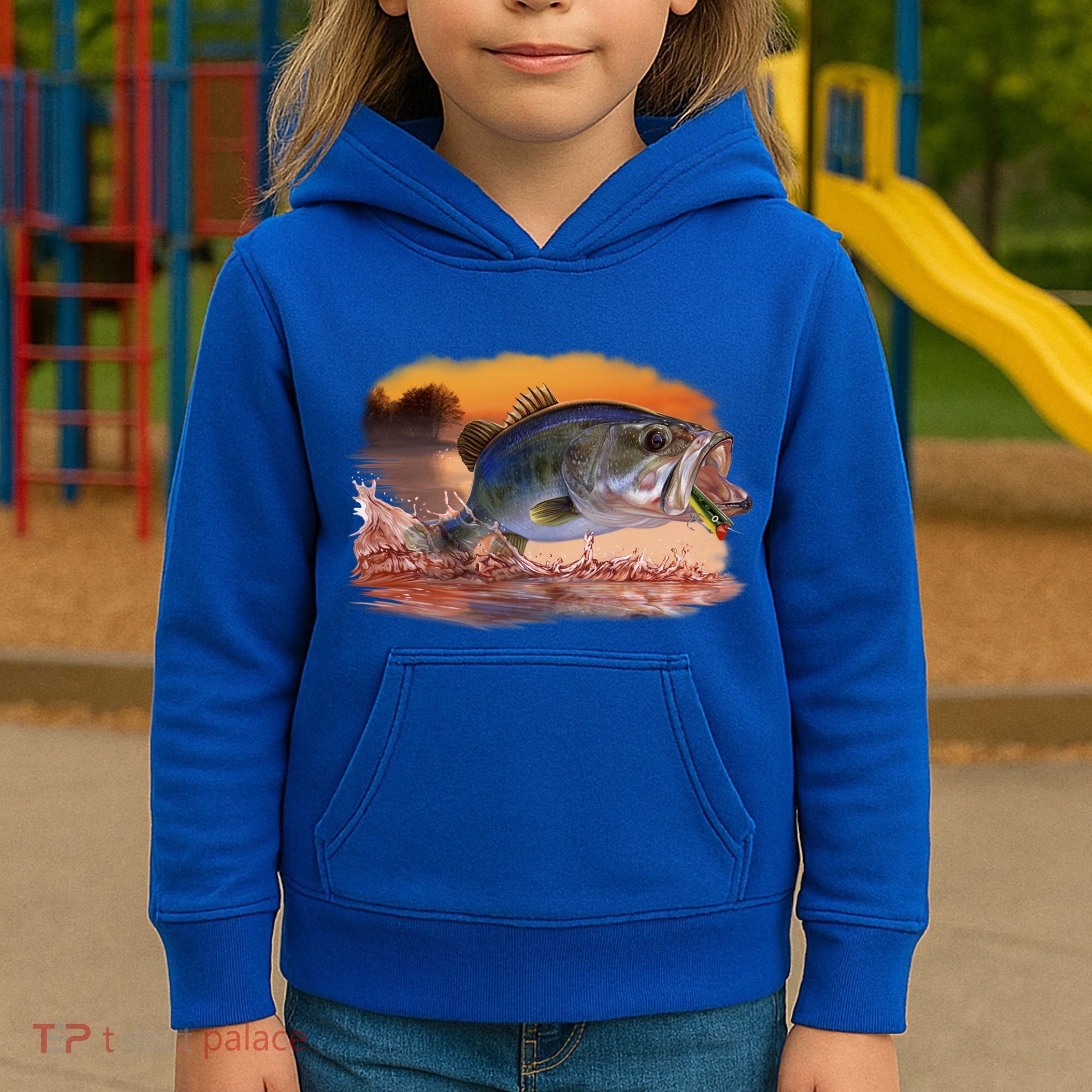 Bass Leaping Kids Hoodie