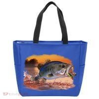 Bass Leaping Tote Bag thumb 0
