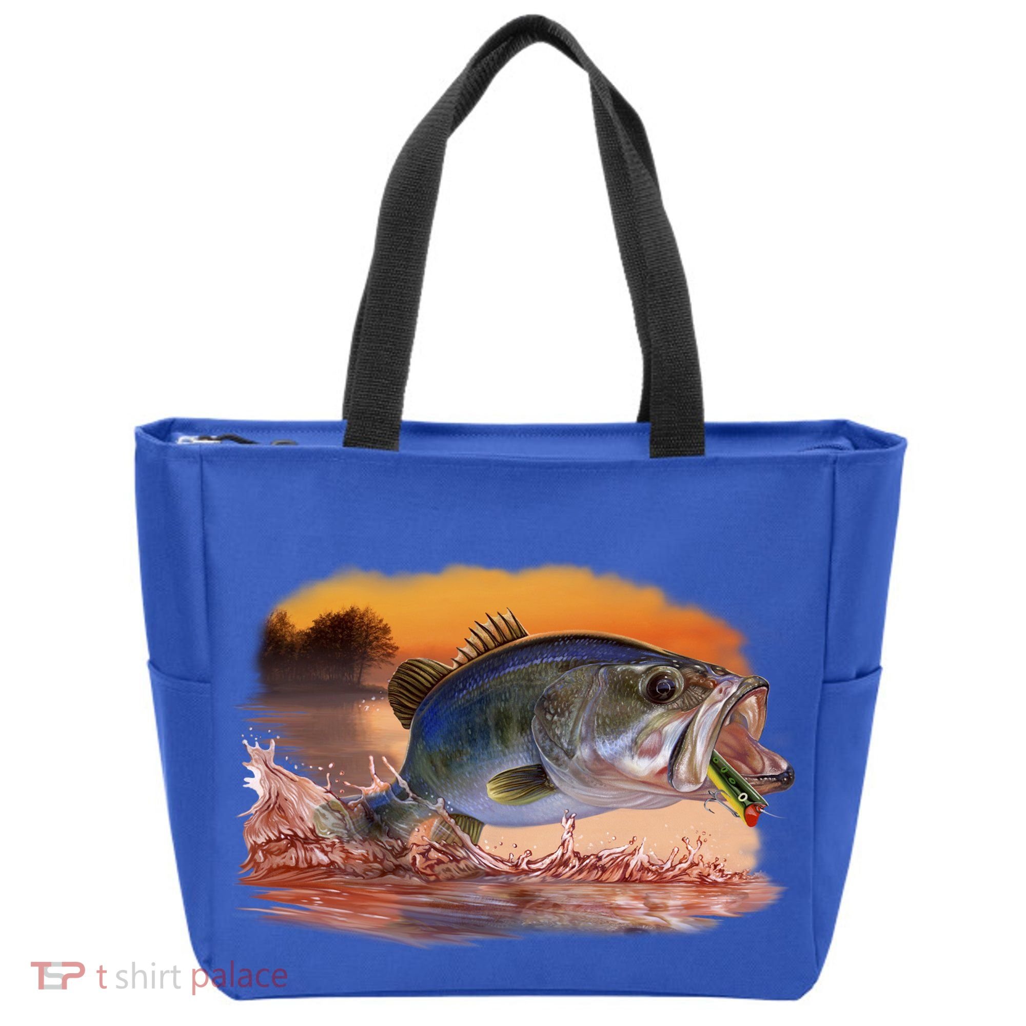 Bass Leaping Tote Bag