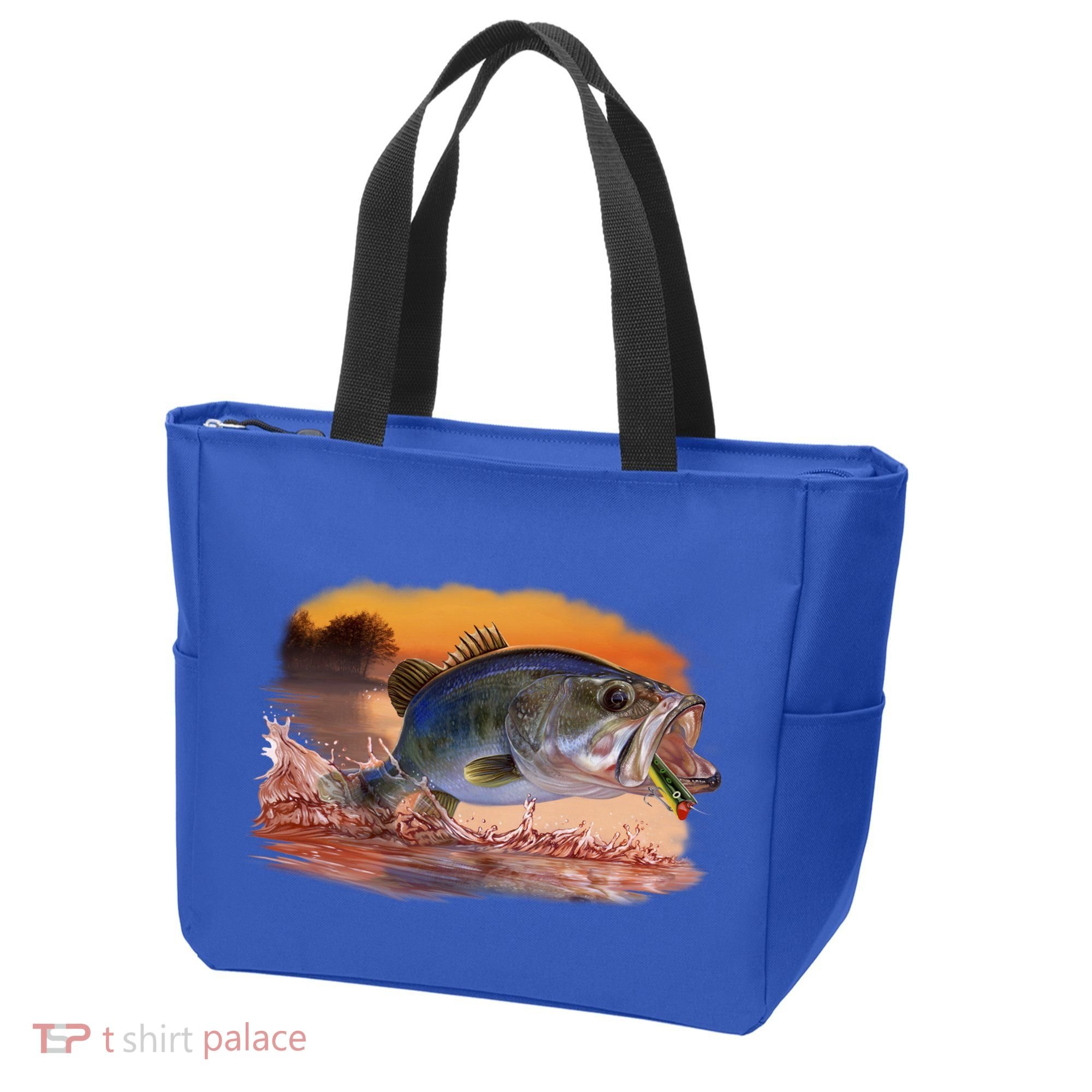 Bass Leaping Tote Bag