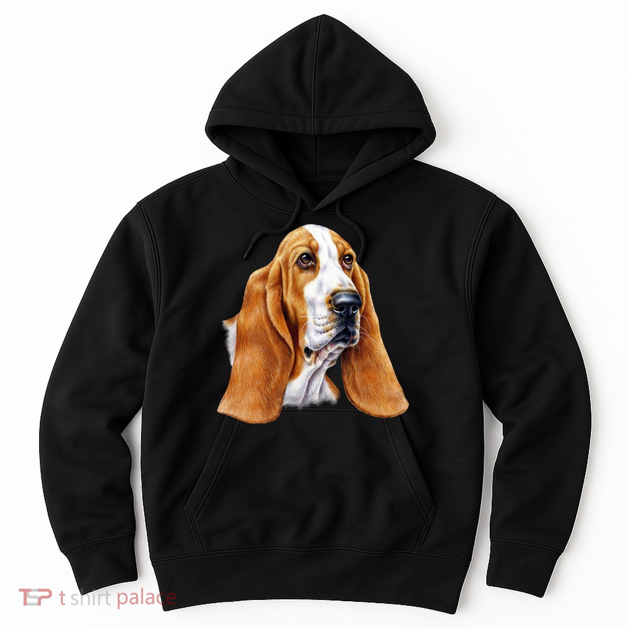 Basset Hound Face Hoodie