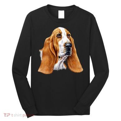 Basset Hound Face Long Sleeve Shirt