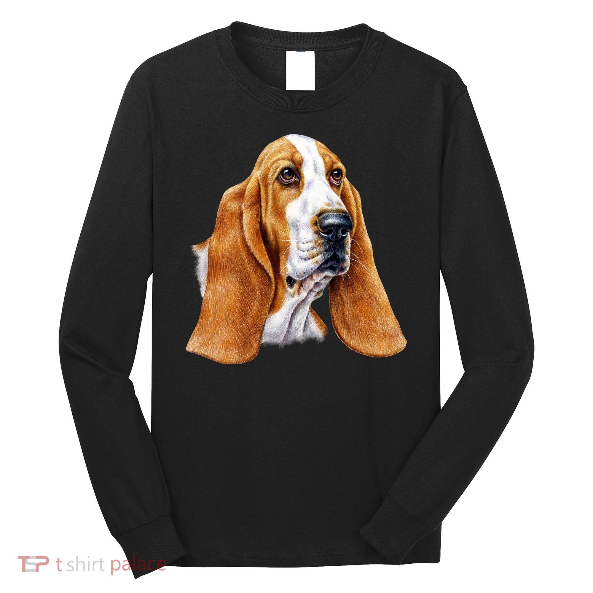 Basset Hound Face Long Sleeve Shirt