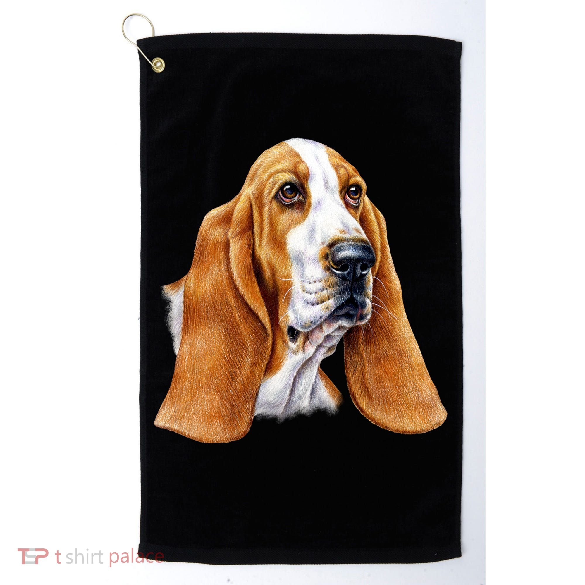 Basset Hound Face Golf Towel