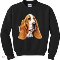 Basset Hound Face Kids Sweatshirt thumb 0