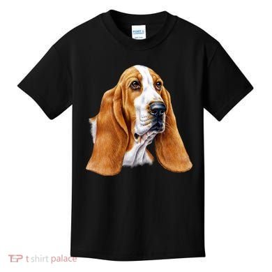 Basset Hound Face Kids T-Shirt