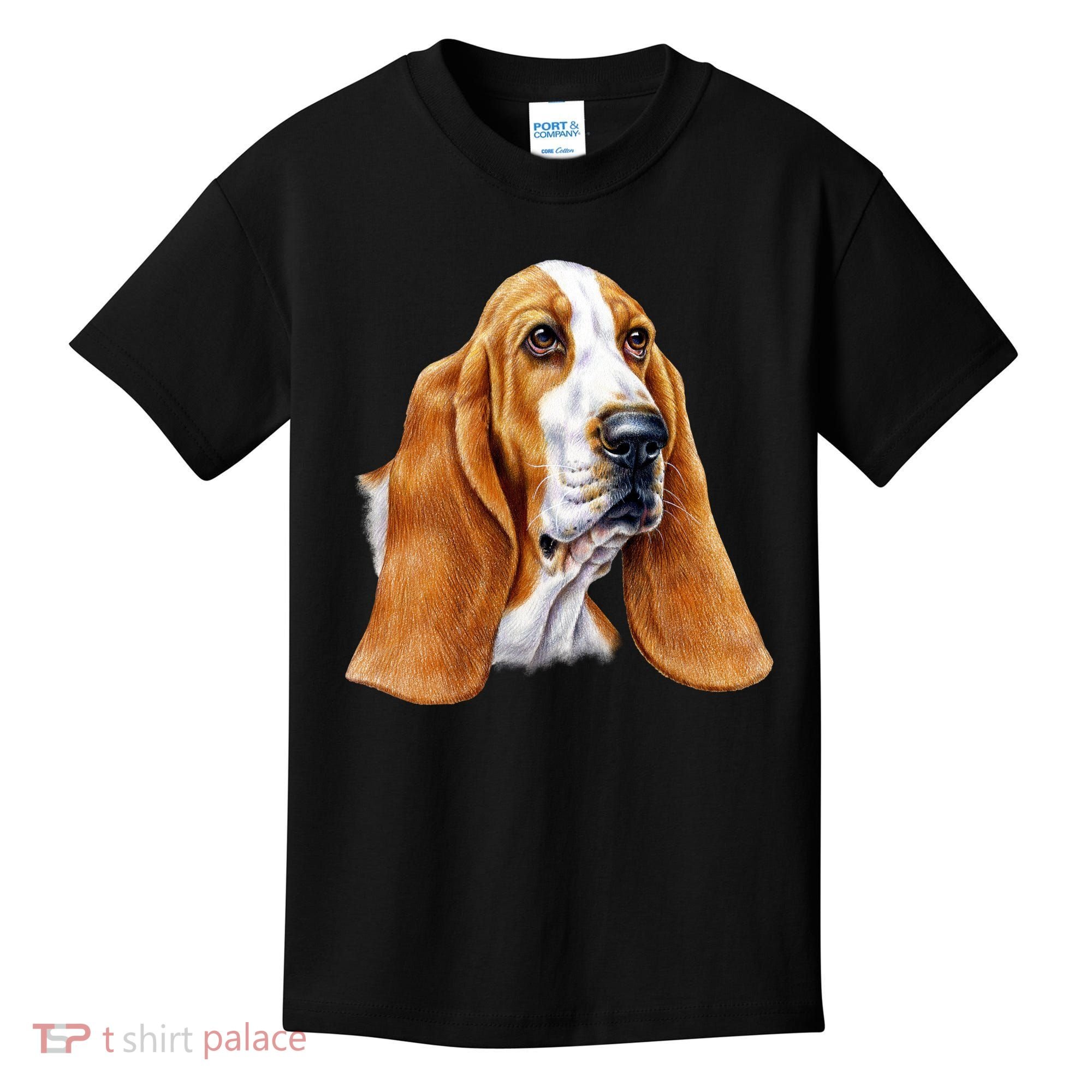 Basset Hound Face Kids T-Shirt