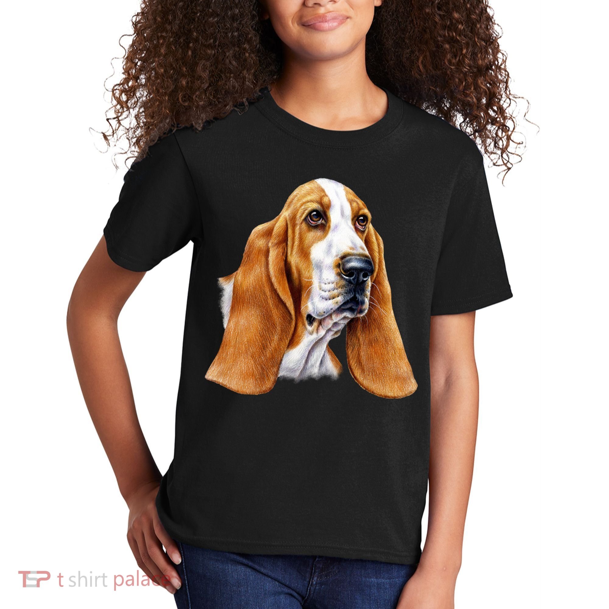 Basset Hound Face Kids T-Shirt