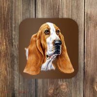 Basset Hound Face Coaster thumb 0