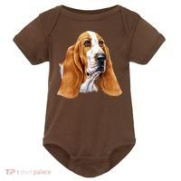 Basset Hound Face Baby Bodysuit thumb 0
