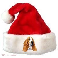 Basset Hound Face Santa Hat thumb 0