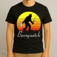 Bassquatch Bigfoot Fishing T-Shirt thumb 3