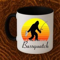Bassquatch Bigfoot Fishing Coffee Mug thumb 2