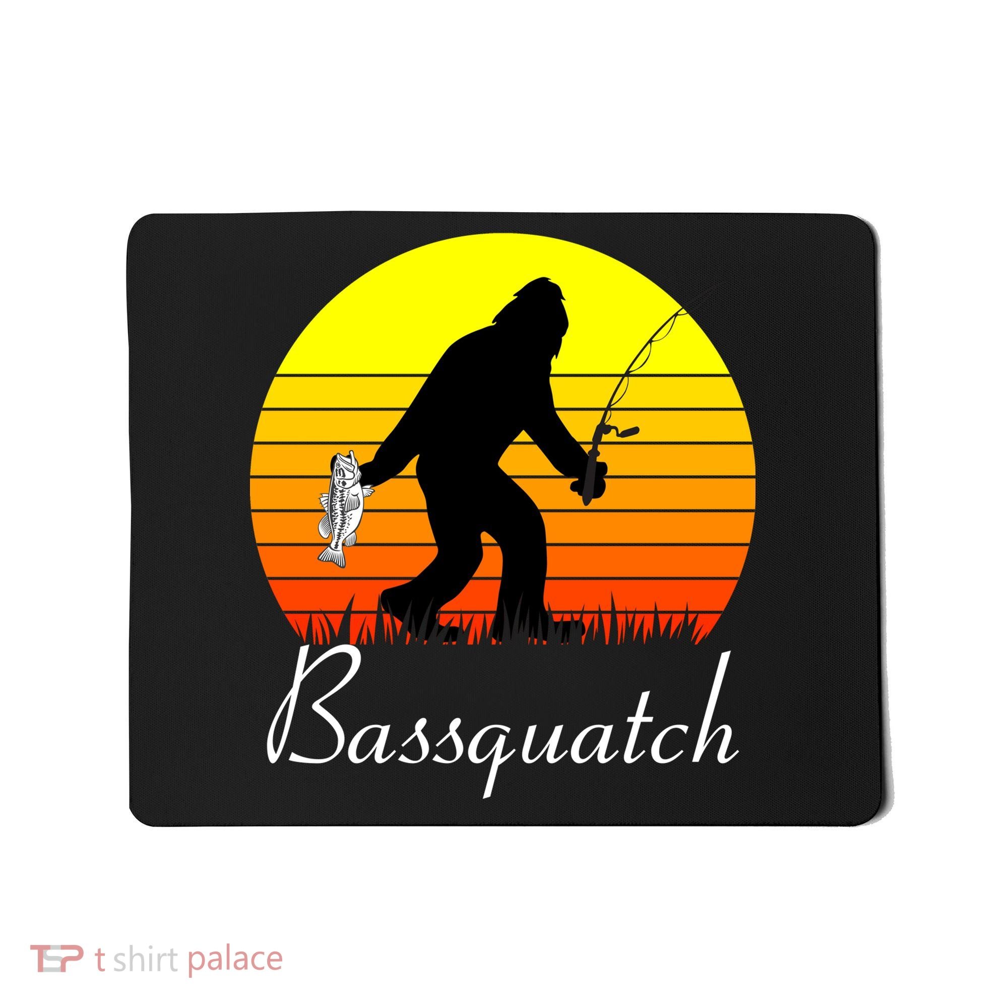 Bassquatch Bigfoot Fishing Mousepad