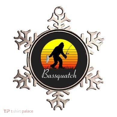 Bassquatch Bigfoot Fishing Ornament