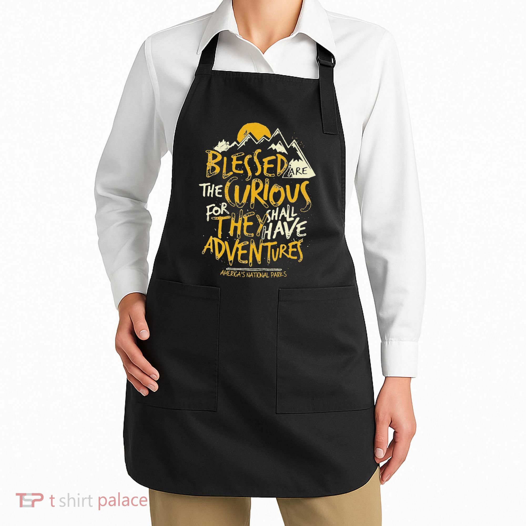 Blessed Are The Curious Apron