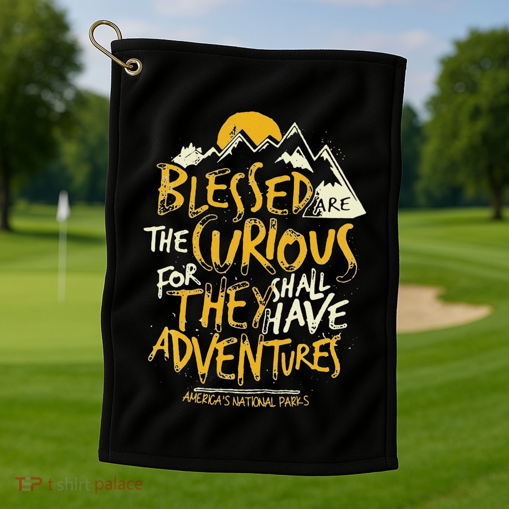 Blessed Are The Curious Golf Towel
